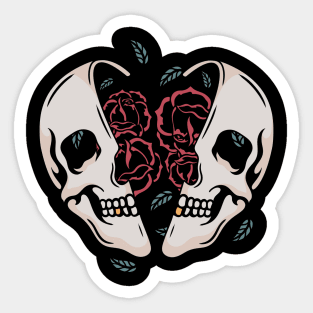 Rose and skull Sticker